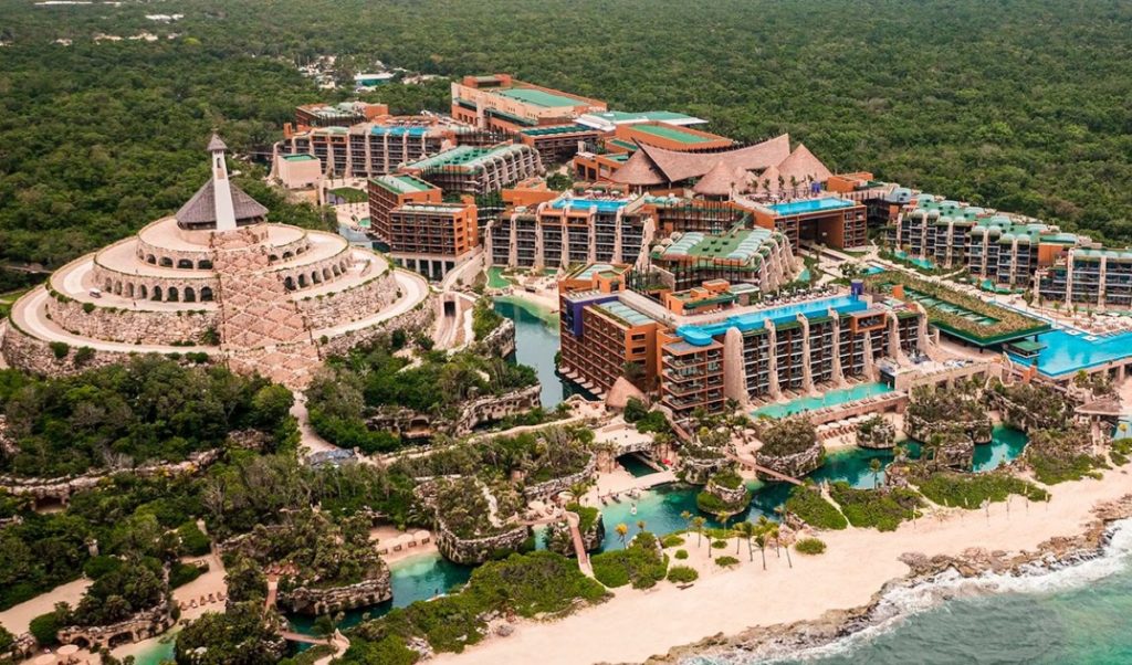 hotel xcaret mexico aerial view