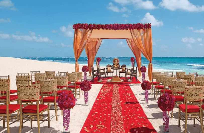 Indian beach wedding at Hard Rock Riviera Maya