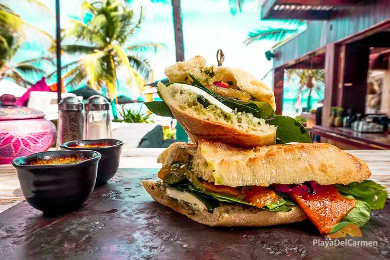 Sandwich at inti beach club 