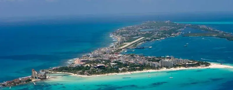 isla mujeres aerial view