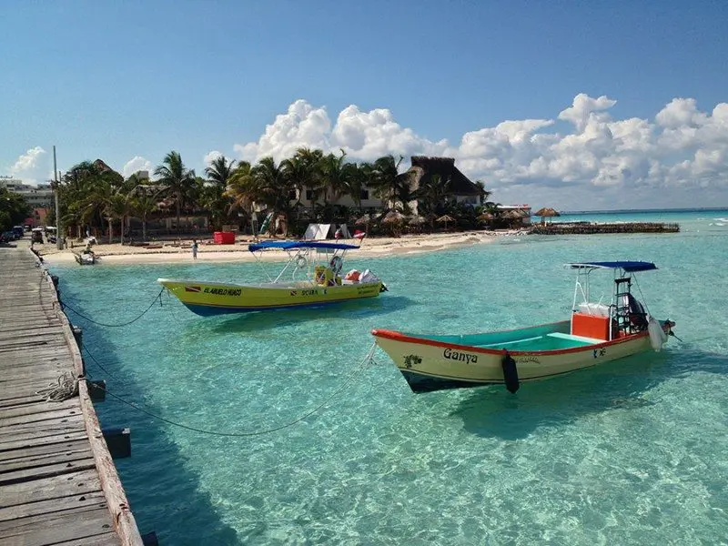 Boats at isla mujeres