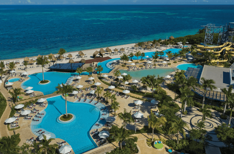 aerial view of the pools at Dreams Natura 