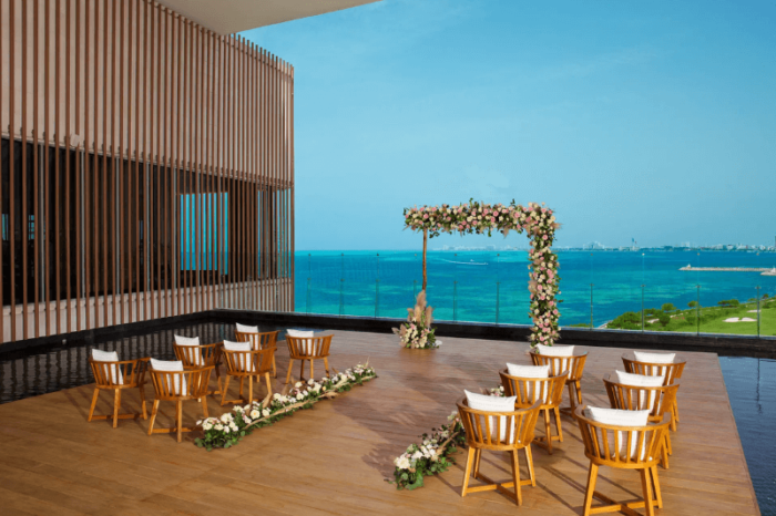 wedding setup at Dreams Vista Cancun