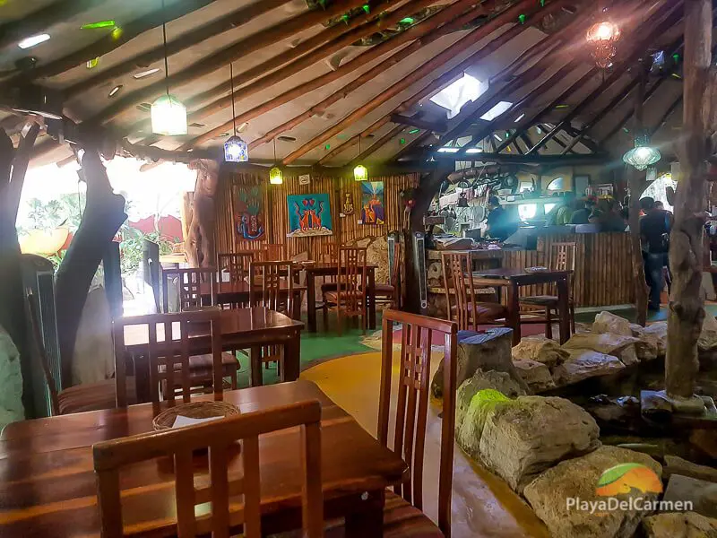 Dinning tables in La Cueva del Chango 