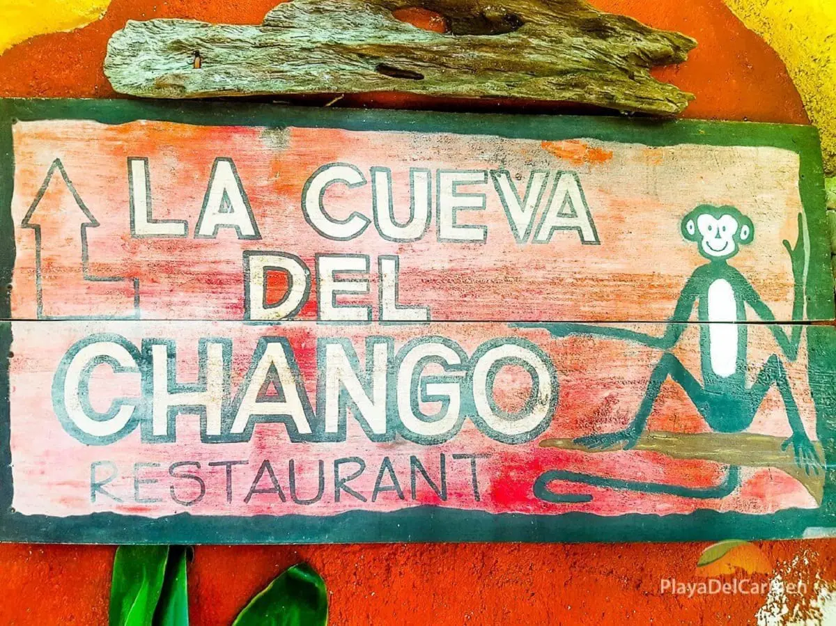 La Cueva del Chango restaurant sign