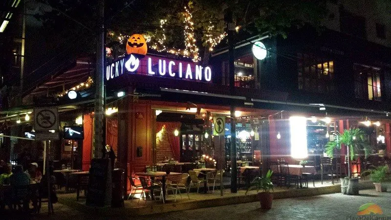 exterior of lucky luciano playa del carmen