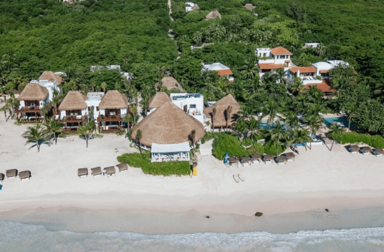 aerial view of Hotel Esencia 