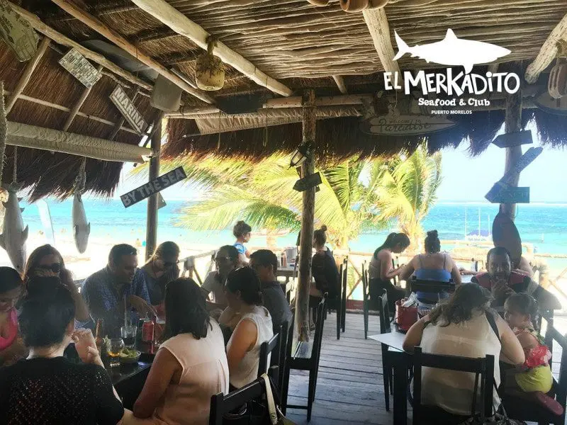 el merkadito seafood and club in puerto morelos