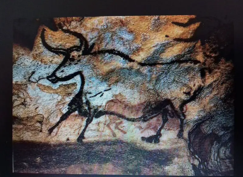 Cave painting at Museum of Prehistory Tulum