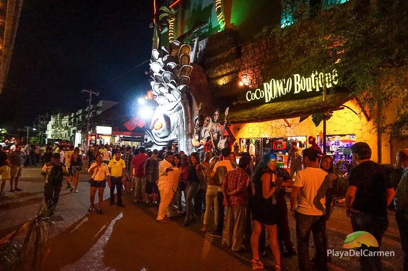 People waiting outside of Coco Bongo New Year's Party