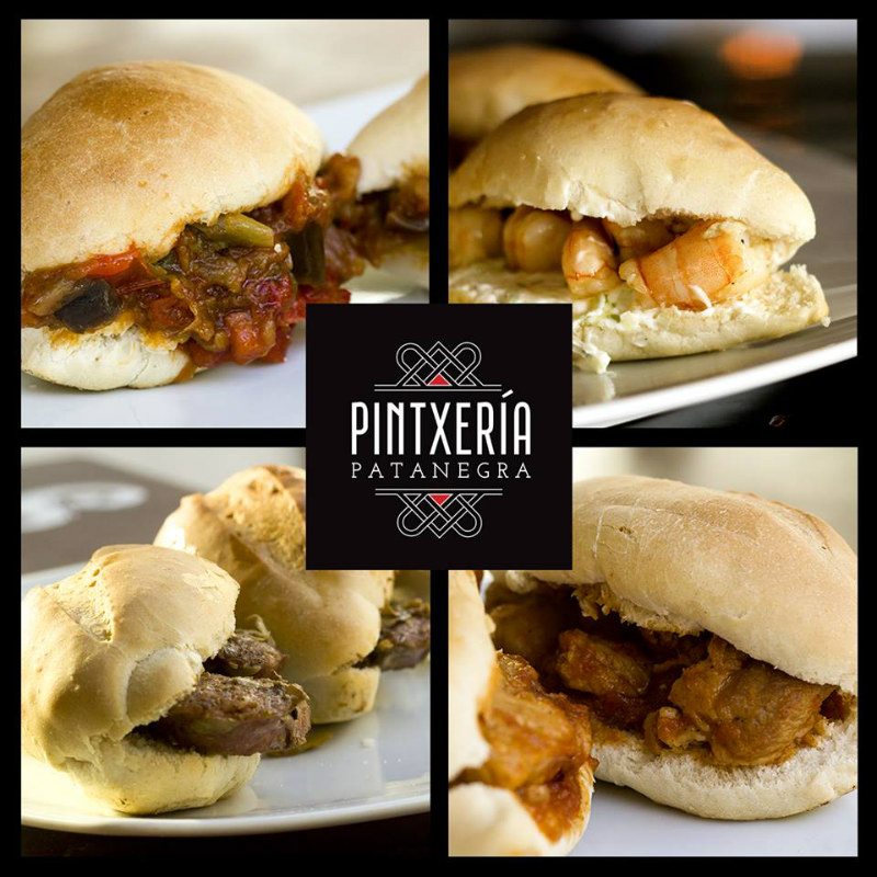 4 types of sandwiches at Pintxeria Patanegra restaurant in Playa del Carmen