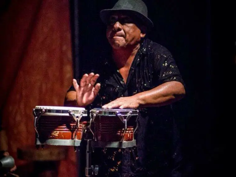 A musician on the congas at La Perla Pixan Restaraunt in Playa del Carmen