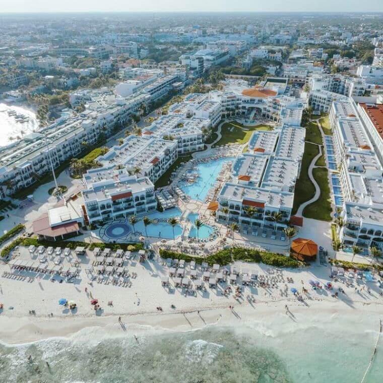 aerial view of The Hilton Playa Del Carmen 