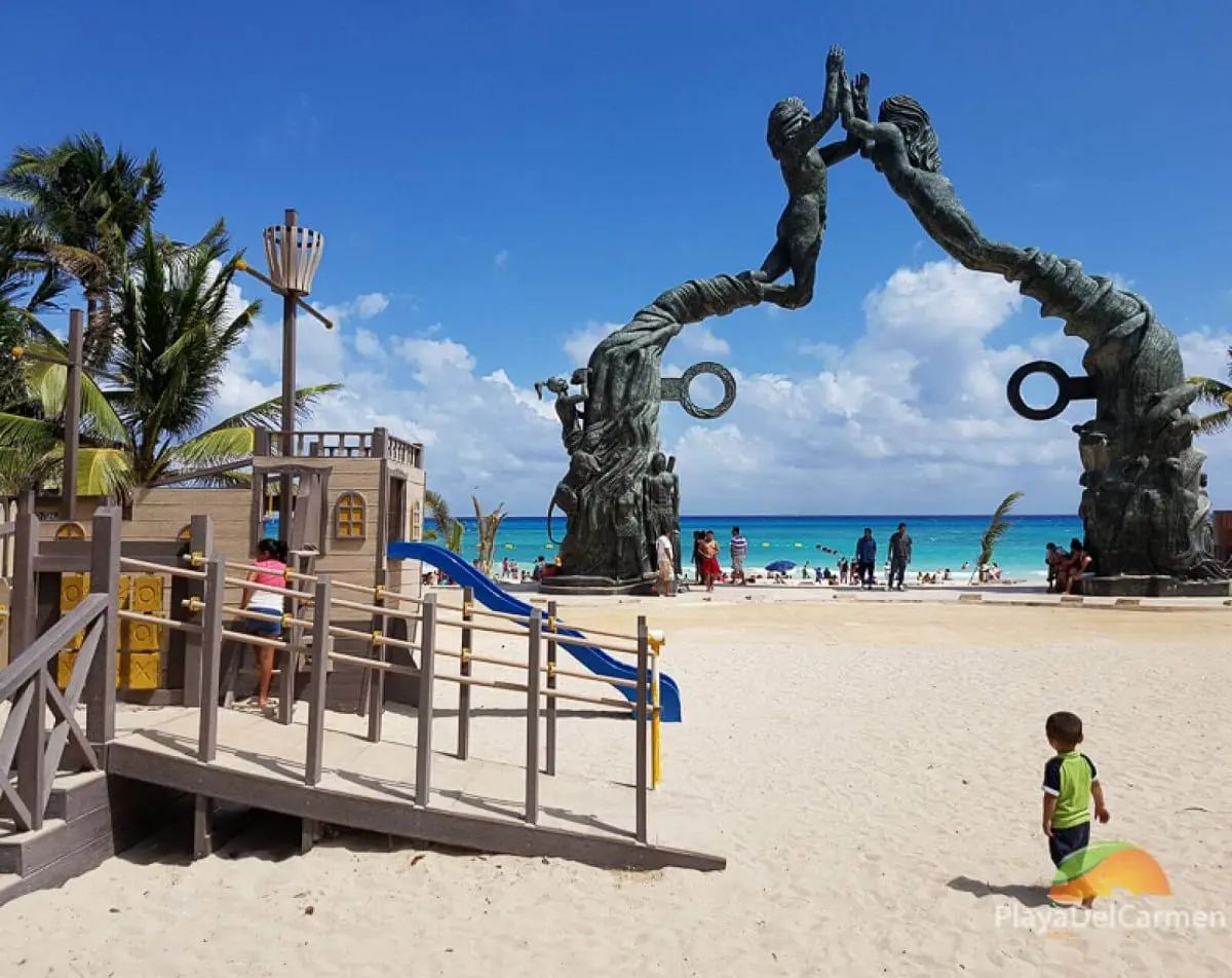 Kid at playa del carmen beach