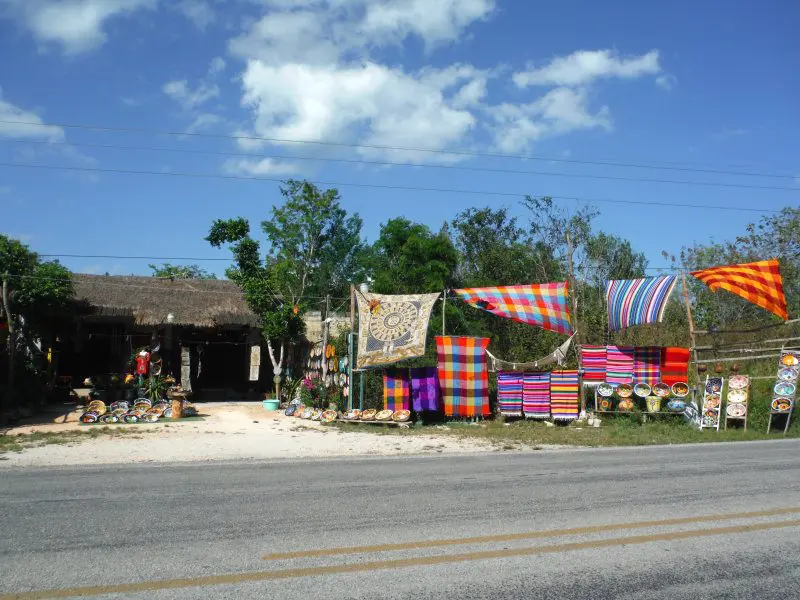 Souvenir shops at punta laguna 