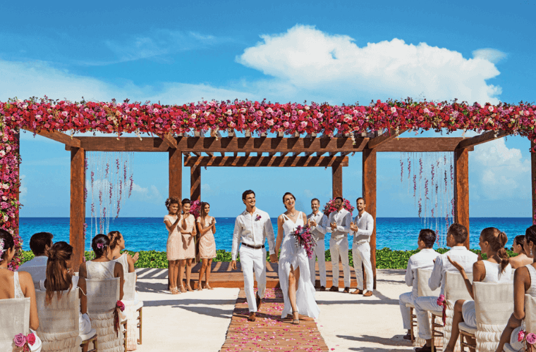 Wedding party at Breathless Riviera Cancun 