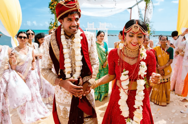 a South Asian wedding 