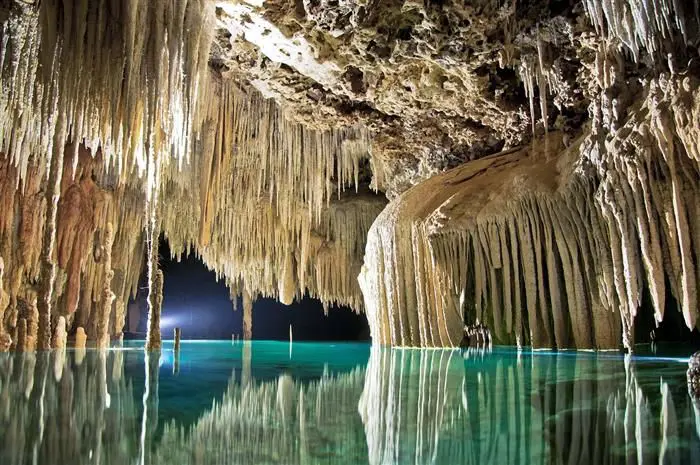 Rio Secreto underground river in the Riviera Maya