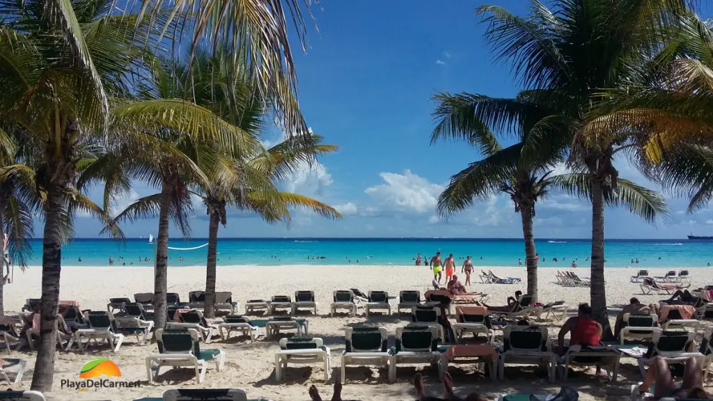 stunning beach at the Riu Tequila beach club in Playacar