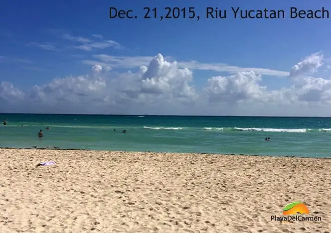 riu yucatan beach in december
