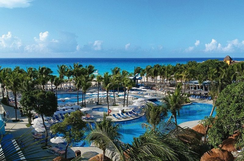 riu yucatan resort aerial view