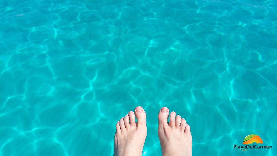 feet in water