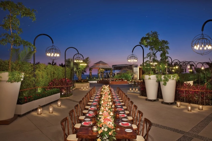 secrets vallarta bay reception setup