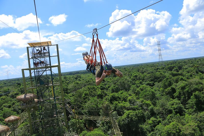 zIp lining at selvatica, cancun