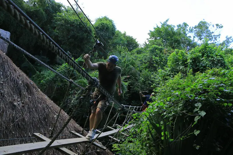 zIp lining at selvatica, cancun