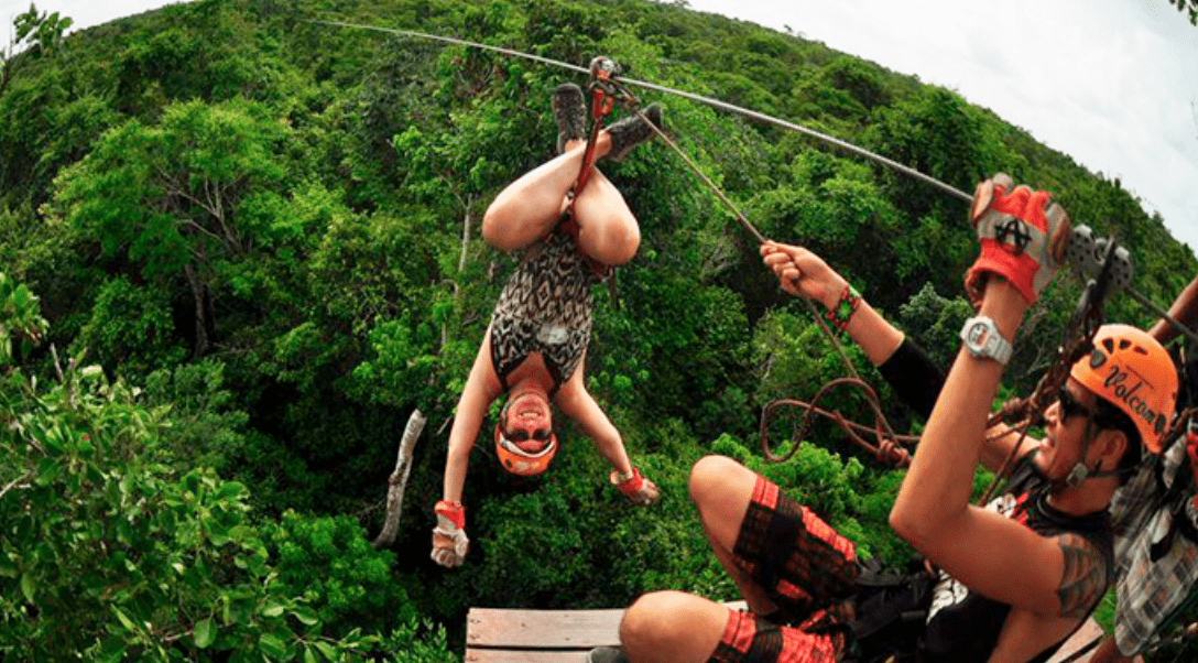 upside down zipline