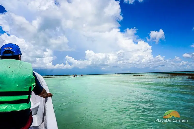 A boat ride over Muyil Lagoon on the Sian Kaan tour