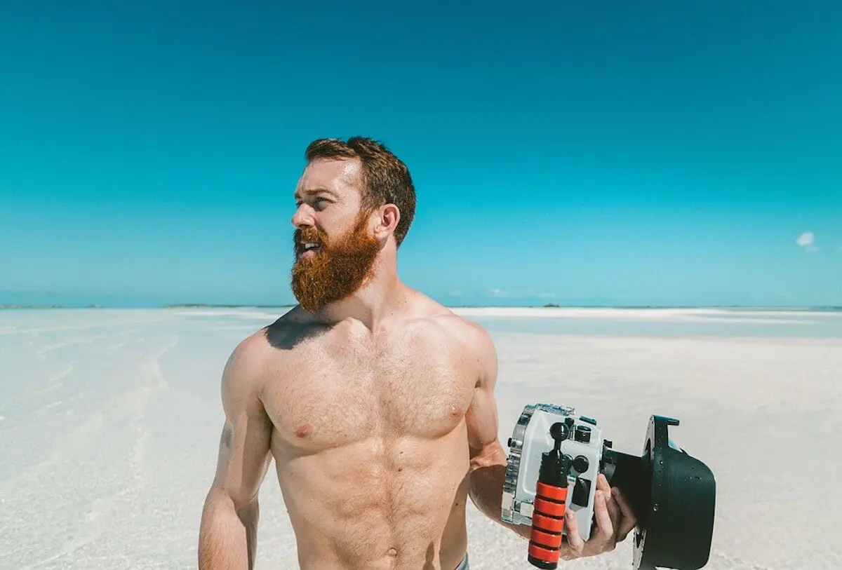 single guy on beach