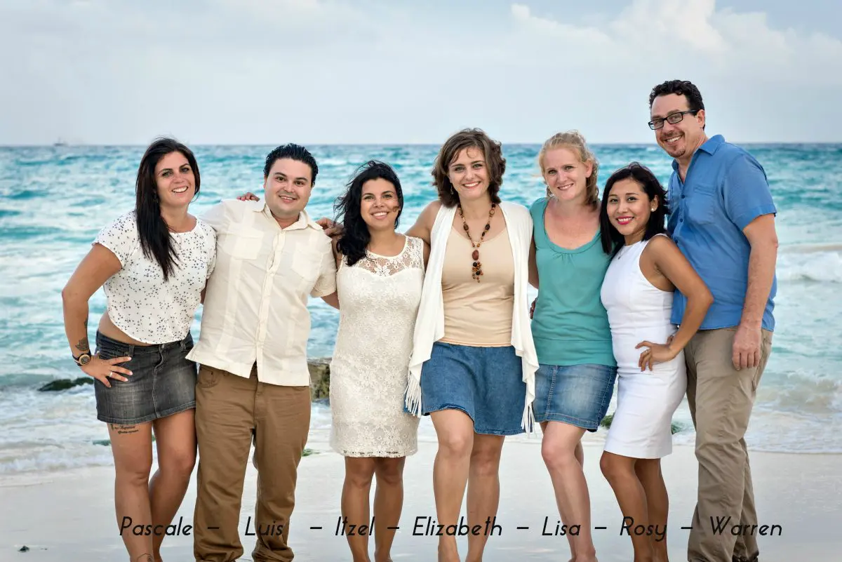 Team Photo shoot at Playacar beach with Wedding Photographers J & M Photo