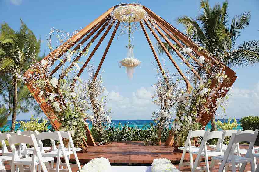 wedding gazebo and The Fives beach