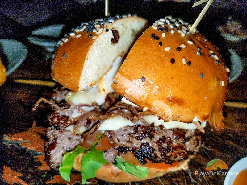 Burger 1-26 at The Grill Grand Hyatt in Playa del Carmen