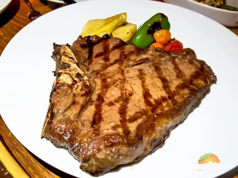 Porterhouse steak at The Grill 1 26 at the Grand Hyatt in Playa del Carmen