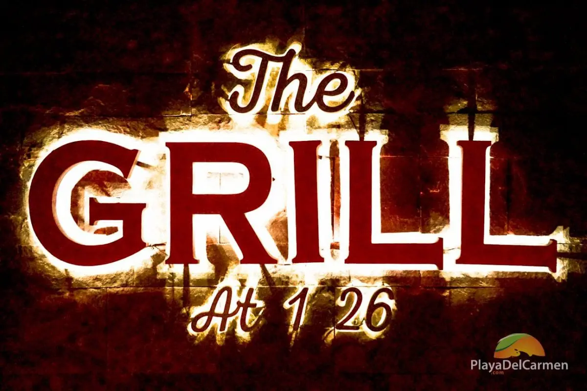 The grill 126 sign