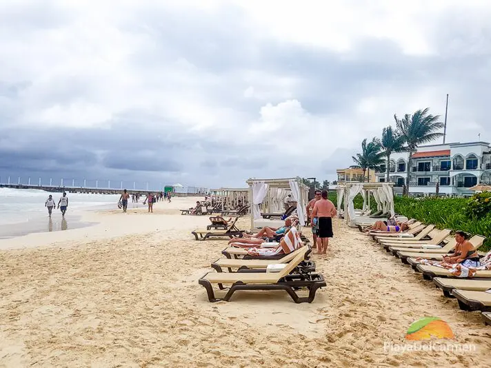 Royal Playa del Carmen beach loungers