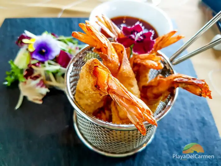 Fried shrimp in Playa del Carmen