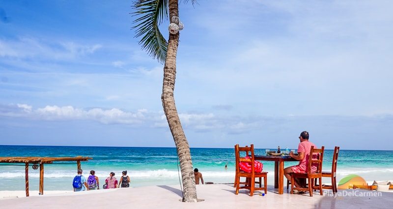 Tulum Beach at Zebra Restaurant