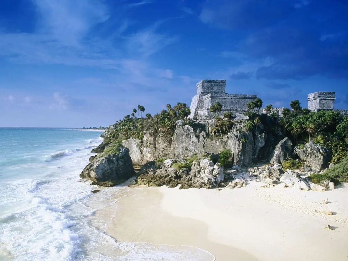 tulum ruins on beach