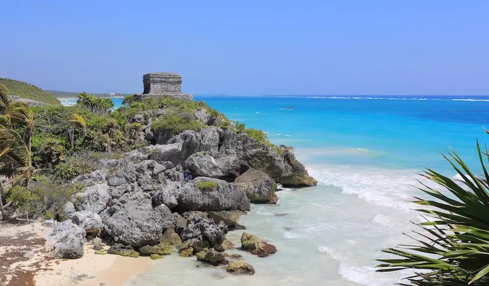 view of the tulum ruins