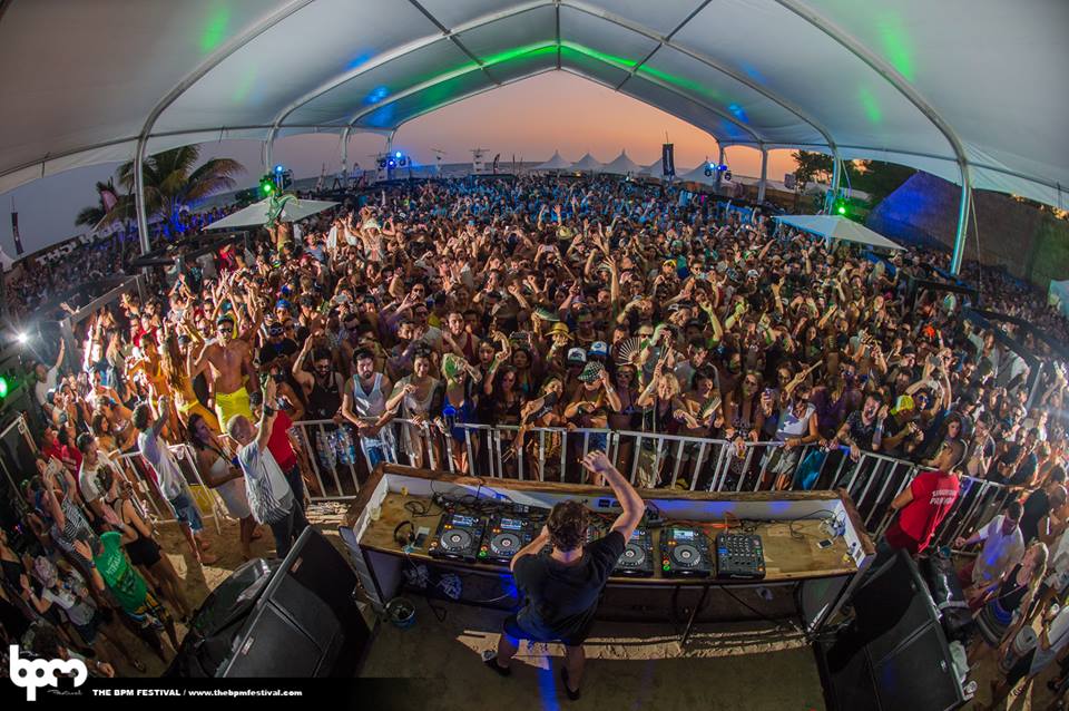 People partying at bpm festival