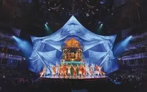 Performers on stage at cirque du soleil