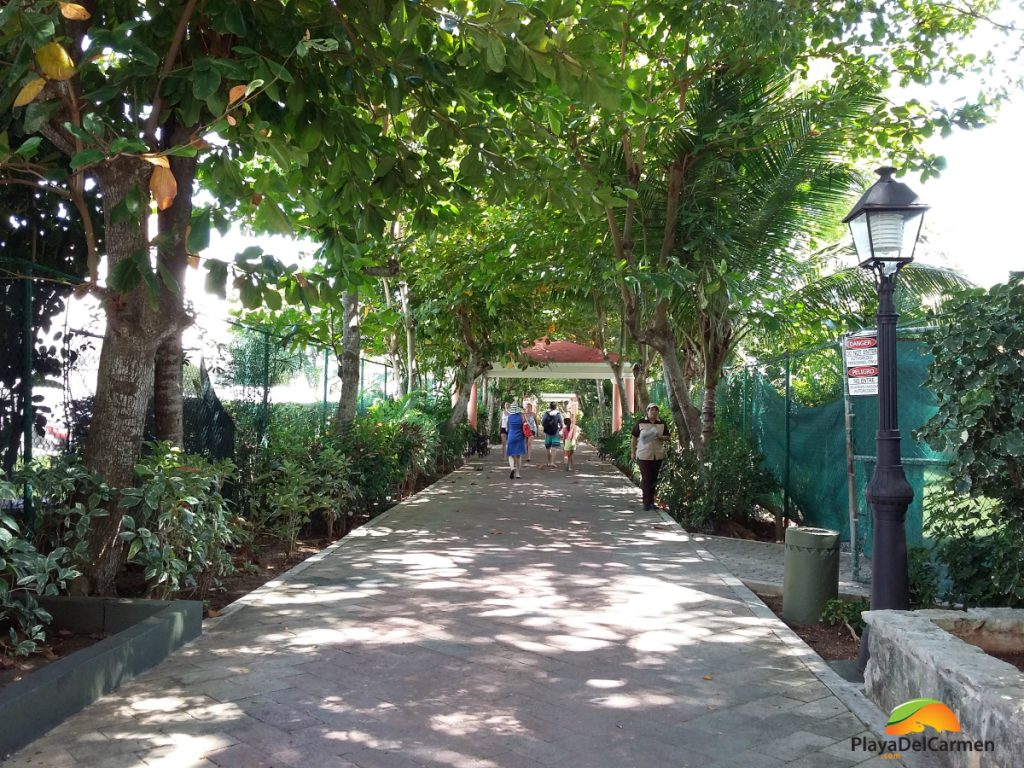 walkway from the Riu Tequila hotel to the beach club area