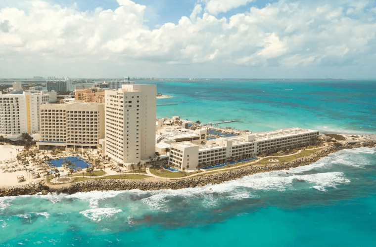 aerial view of Hyatt Ziva Cancun 