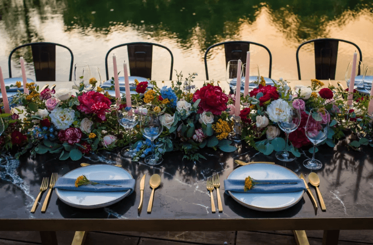 Rosewood Mayakoba Agave Deck wedding venue set up