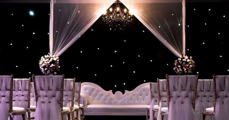 Fives Salon wedding venue set up 