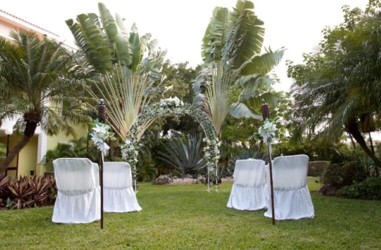 Garden wedding venue at Riu Playacar