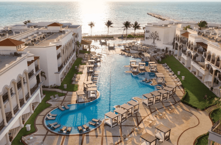 Hilton Playa Del Carmen aerial view location of wedding venues in Playa Del Carmen 